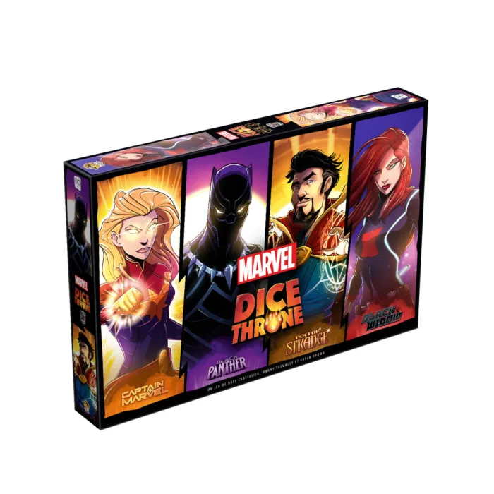 Dice throne captain marvel, black panther, doctor strange, black widow